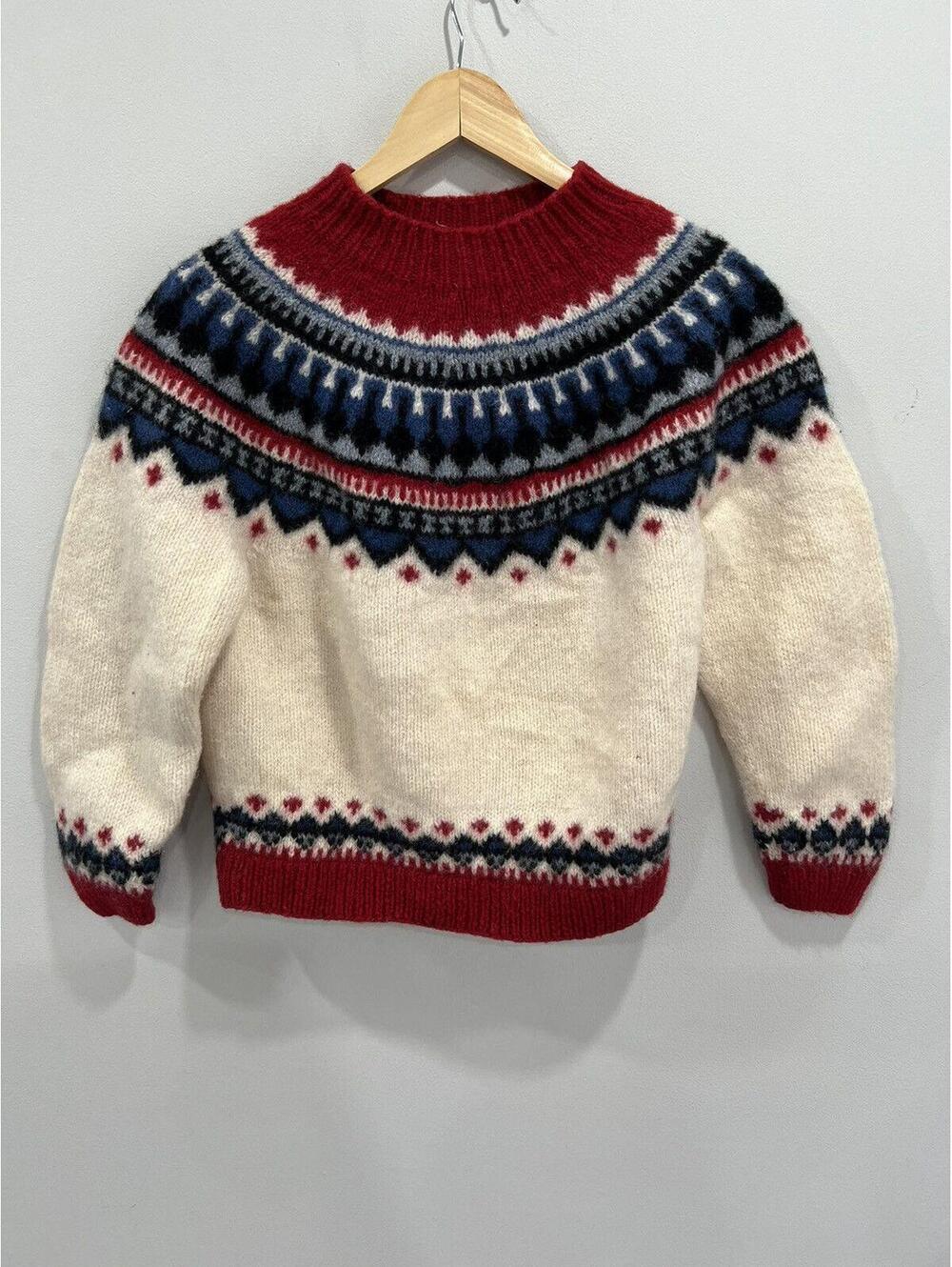 Vintage Womens Eddie Bauer Fair Isle Knit Sweater